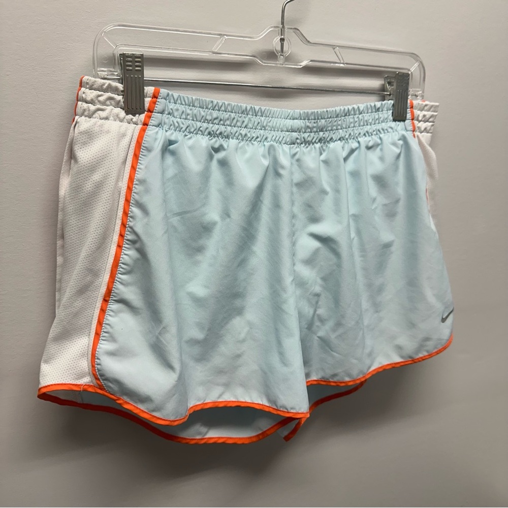 Nike Blue Athletic Shorts with drawstring, key pockets, & mesh underwear, Sz L - Picture 4 of 12